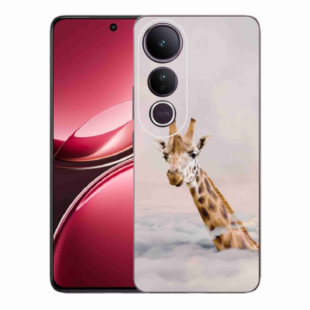 Gelový kryt mmCase na Vivo V50 Lite 4G/5G - žirafa v oblacích