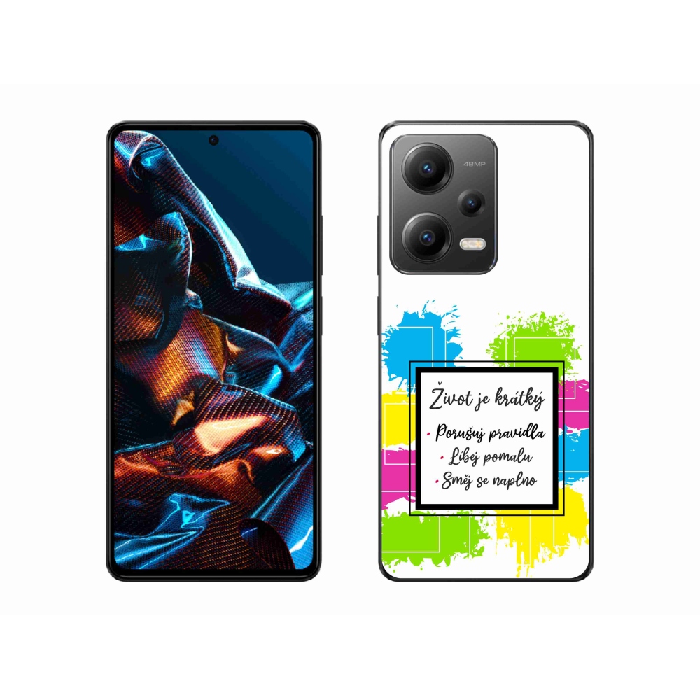 Gelový kryt mmCase na Xiaomi Redmi Note 12 Pro 5G - citát 5 bílé pozadí