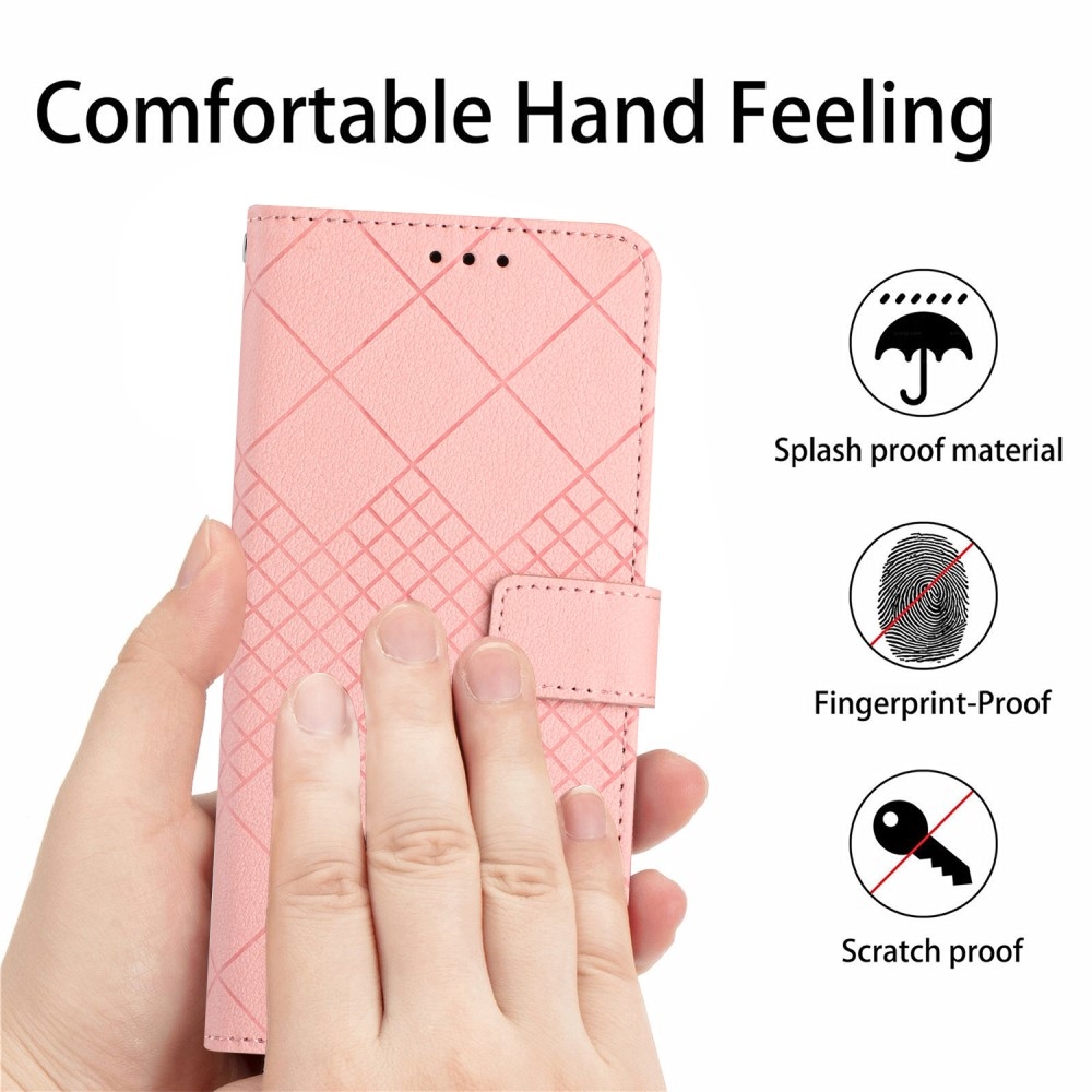 Texture knížkové pouzdro na mobil Realme C67 - růžové