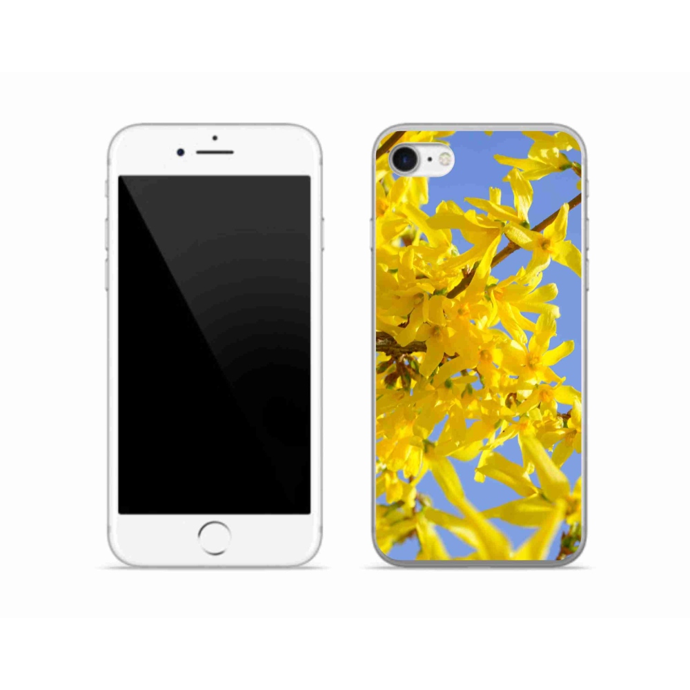 Gelový kryt mmCase na iPhone SE (2022) - žluté květy