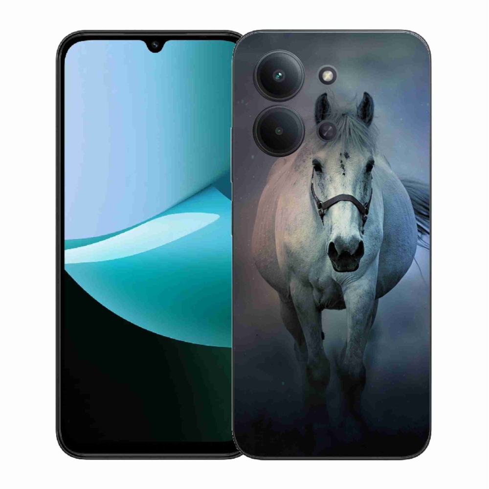 Gelový kryt mmCase na Xiaomi Redmi 15C 4G (171mm)/Poco C85 4G (171mm) - běžící bílý kůň