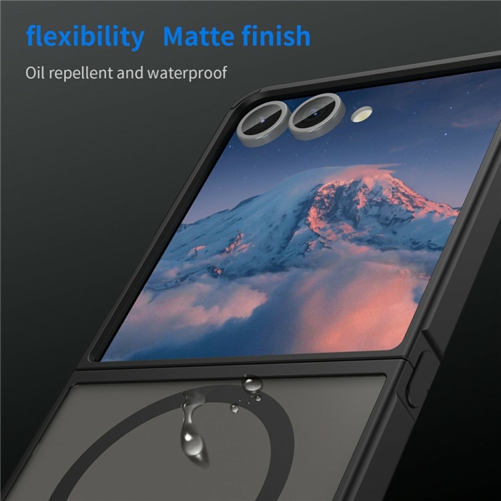 Case matný gelový obal s MagSafe na Samsung Galaxy Z Flip7 5G - černý