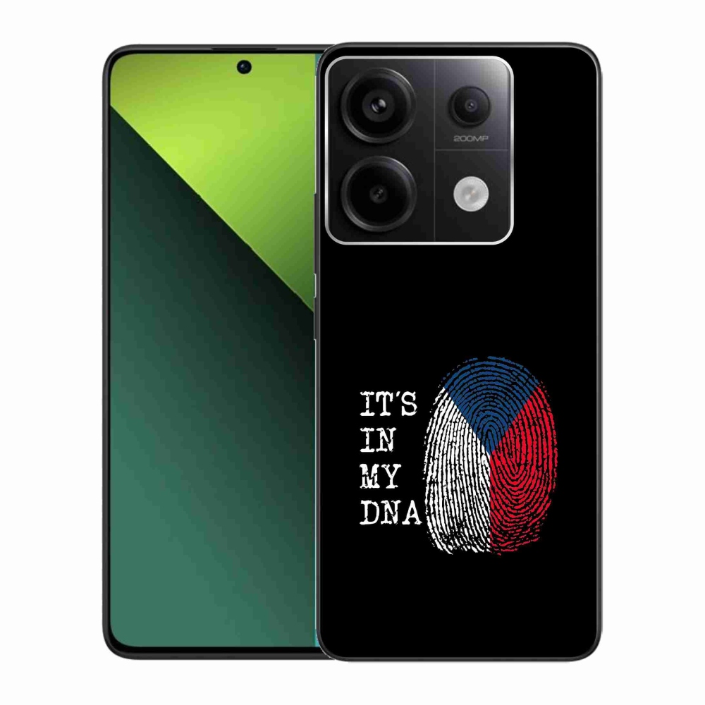 Gelový kryt mmCase na Xiaomi Redmi Note 13 Pro 5G/Poco X6 5G - vlajka otisk prstu černé pozadí