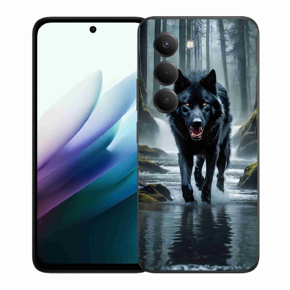 Gelový kryt mmCase na Xiaomi Redmi 15 4G/5G (171mm) - černý vlk