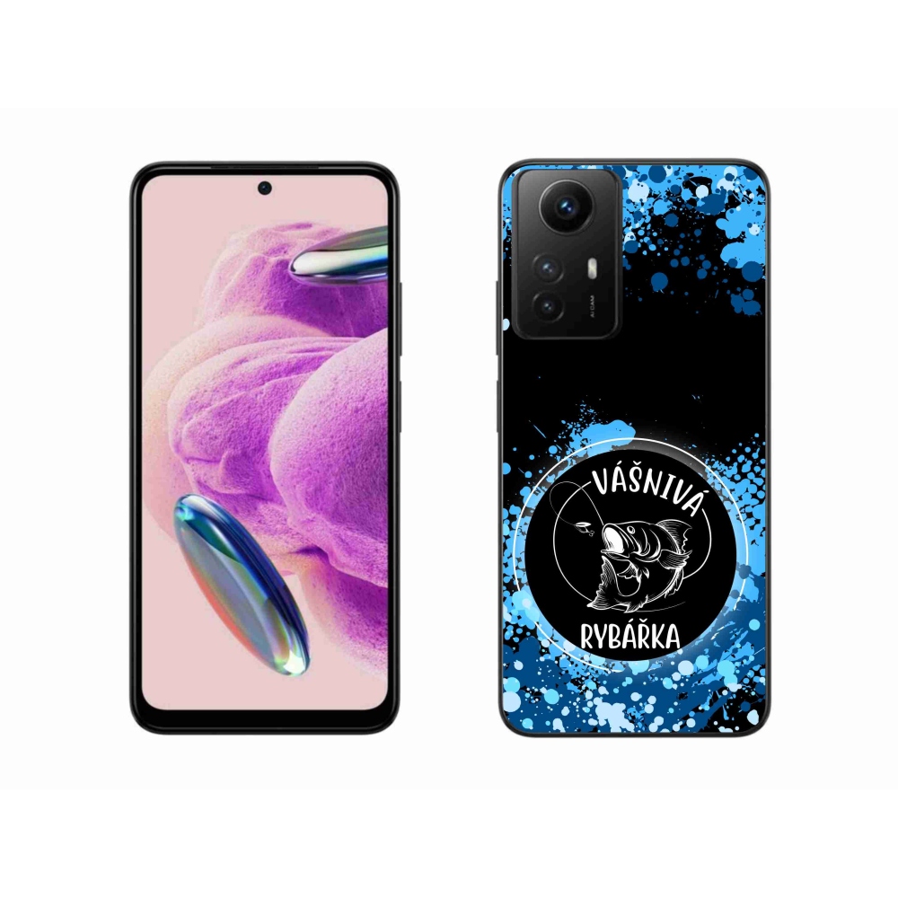 Gelový kryt mmCase na Xiaomi Redmi Note 12S - vášnivá rybářka černé pozadí