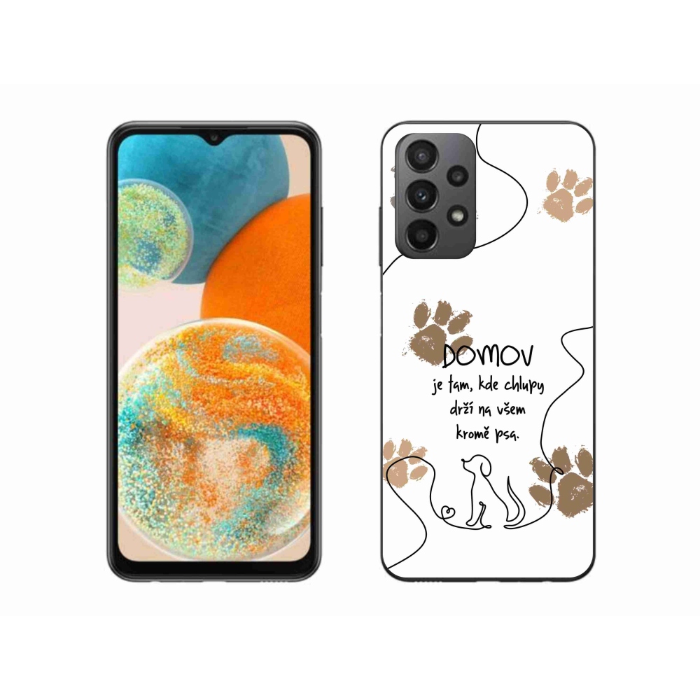 Gelový kryt mmCase na Samsung Galaxy A23 4G/5G - psí motiv bílé pozadí