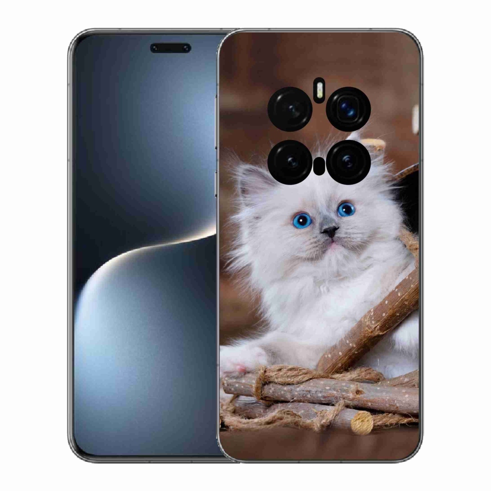 Gelový kryt mmCase na Honor Magic 7 Pro 5G - bílé kotě