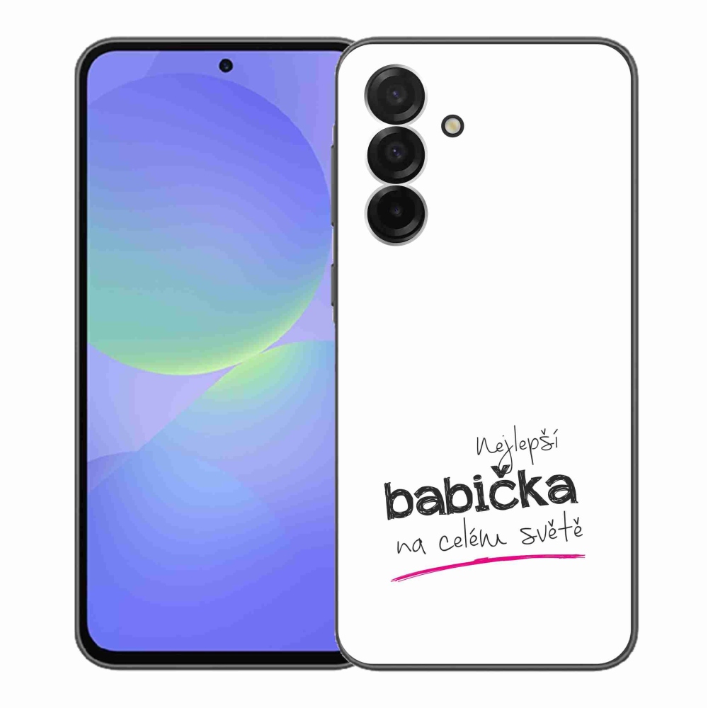 Gelový kryt mmCase na Samsung Galaxy A36 5G - nejlepší babička 4 bílé pozadí
