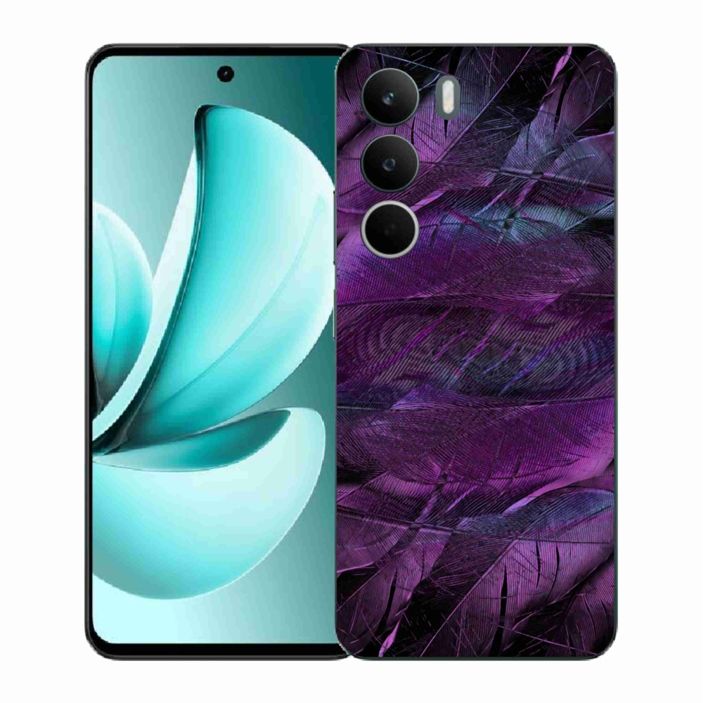 Gelový kryt mmCase na Realme C71 - fialová pírka