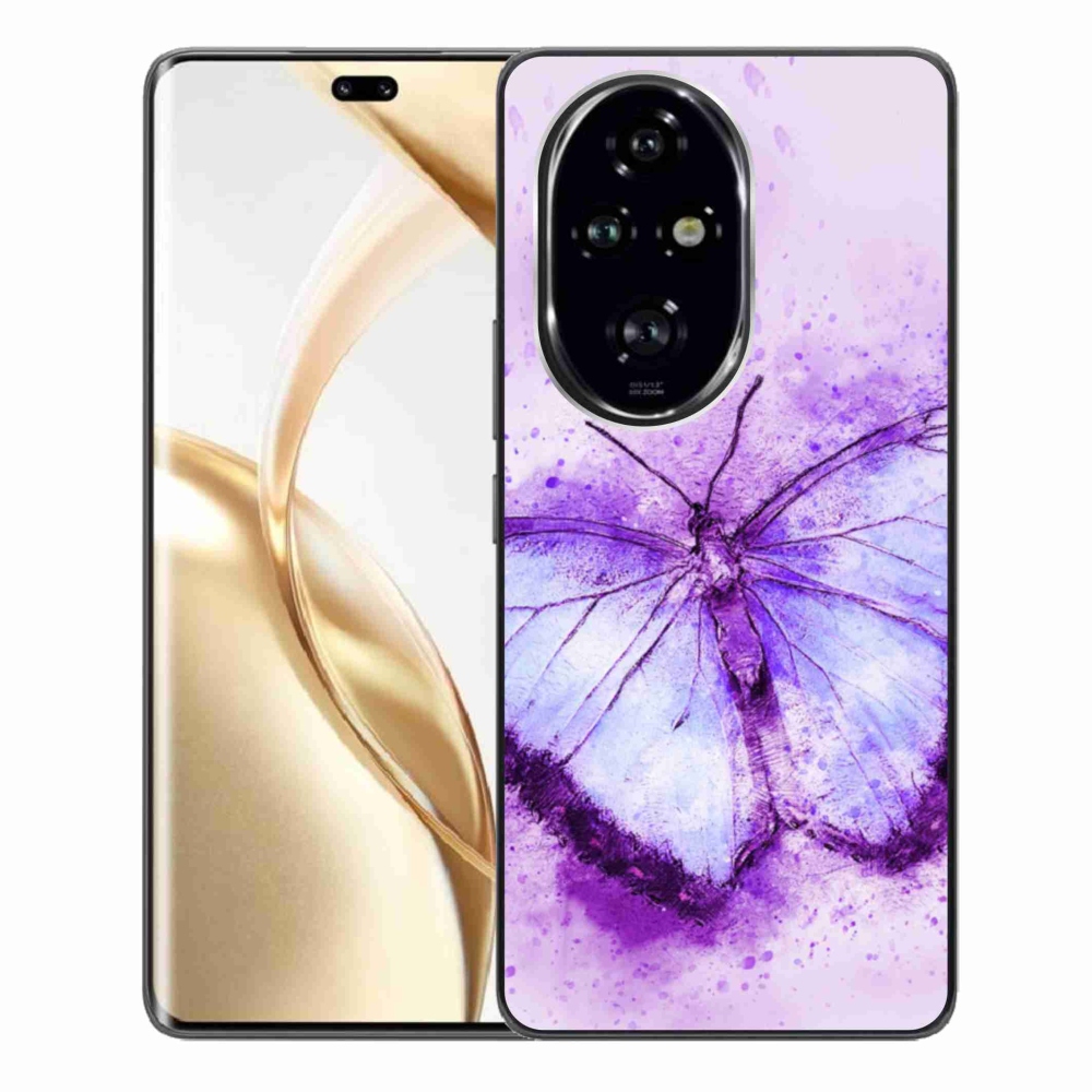 Gelový kryt mmCase na Honor 200 Pro 5G - fialový motýl