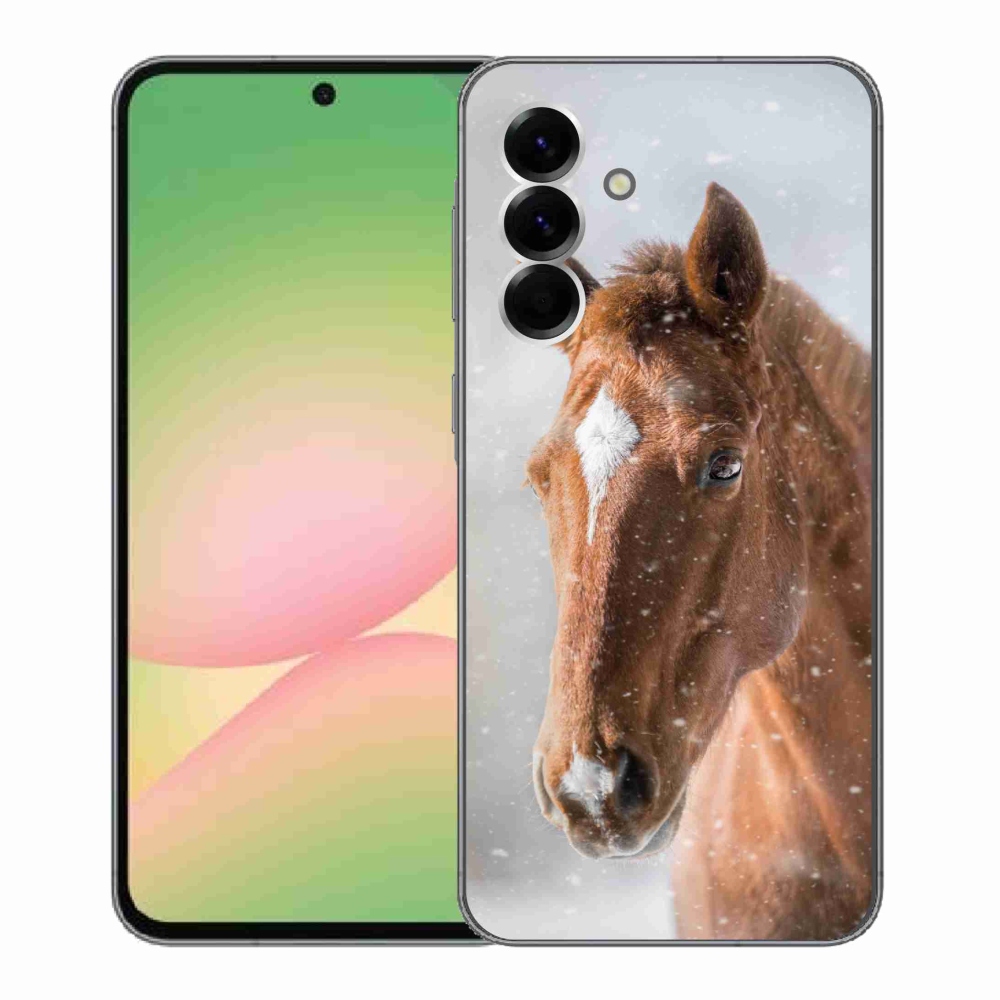 Gelový kryt mmCase na Samsung Galaxy A56 5G - hnědý kůň 2