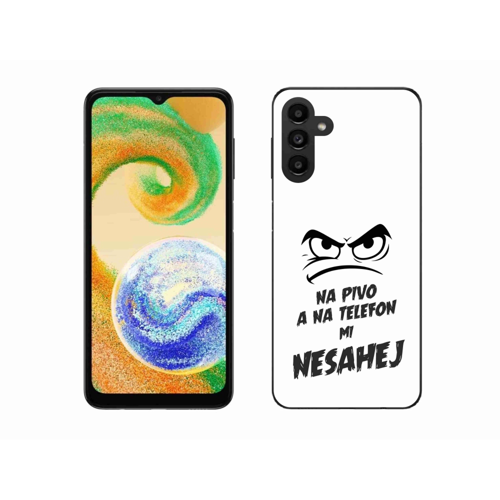 Gelový kryt mmCase na Samsung Galaxy A04s (164.7x76.7x9.1mm) - pivní motiv 2 bílé pozadí
