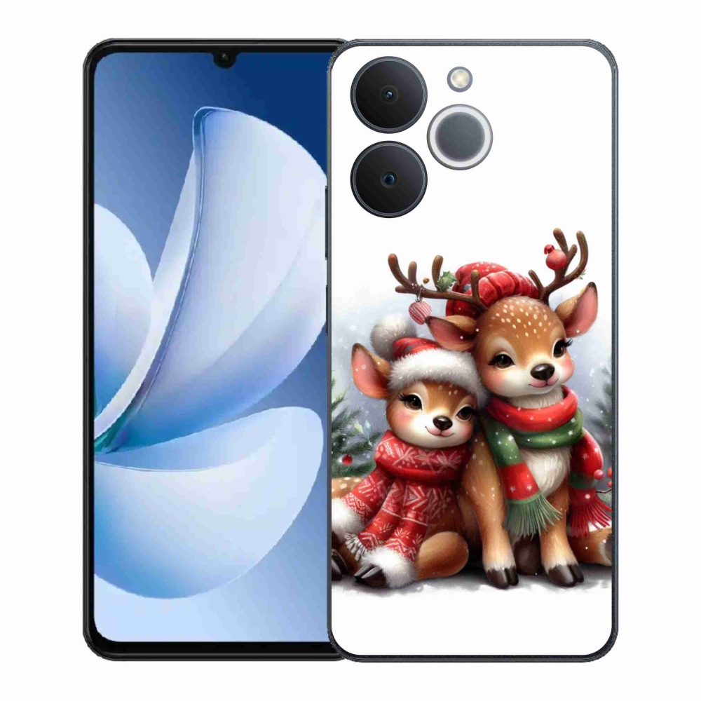 Gelový kryt mmCase na Realme Note 70T - vánoční sobi
