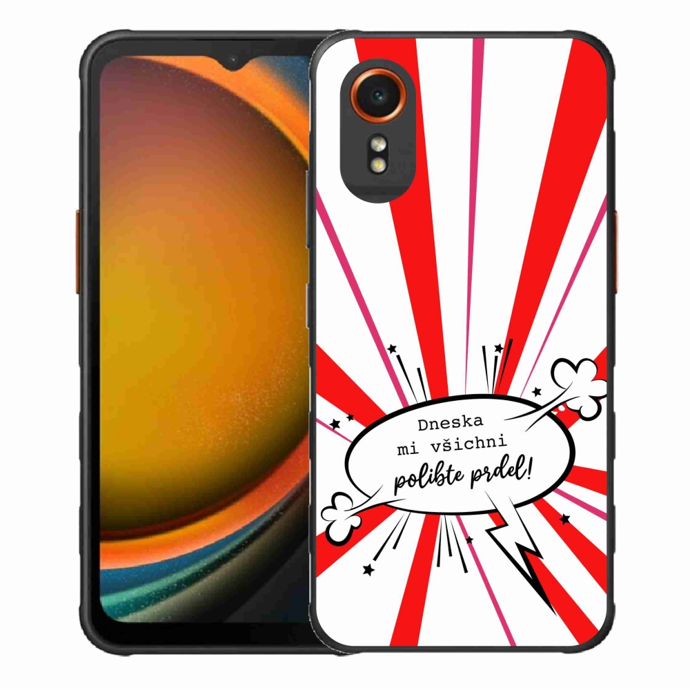 Gelový kryt mmCase na Samsung Galaxy Xcover 7 - vtipný text 15 bílé pozadí