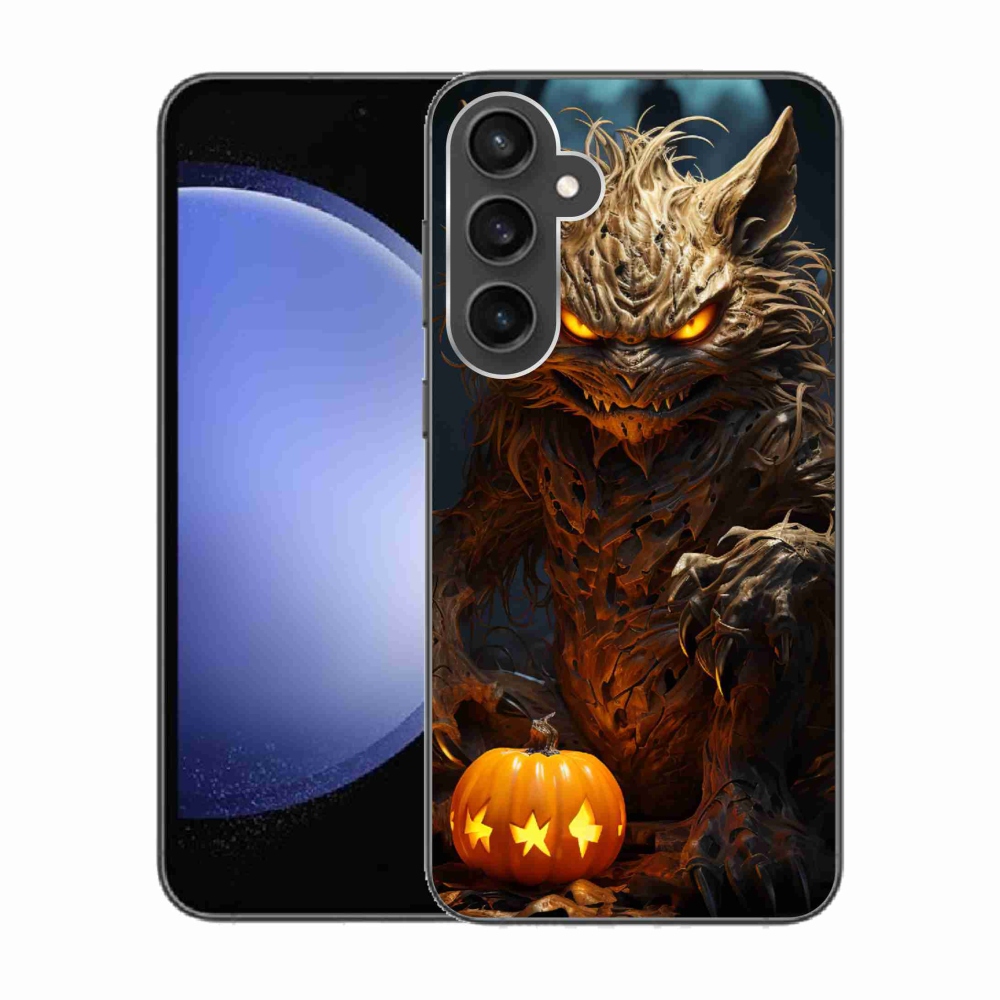 Gelový kryt mmCase na Samsung Galaxy S23 FE - halloweenská příšera