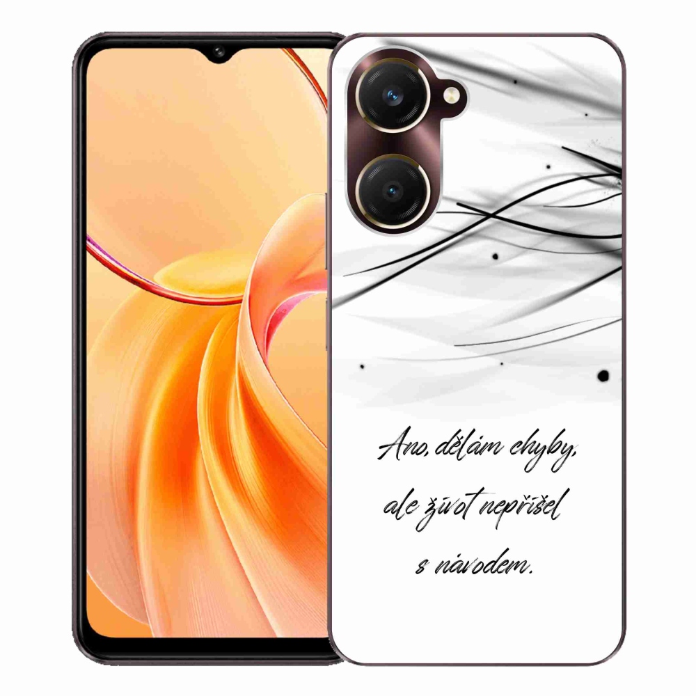 Gelový kryt mmCase na Vivo Y28s 5G - citát bílé pozadí