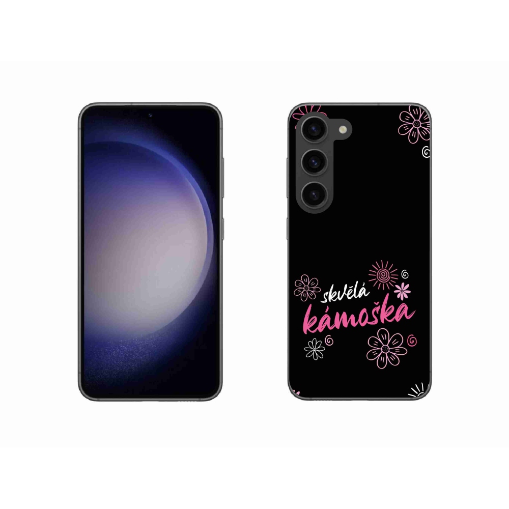 Gelový kryt mmCase na Samsung Galaxy S23 5G - skvělá kámoška černé pozadí
