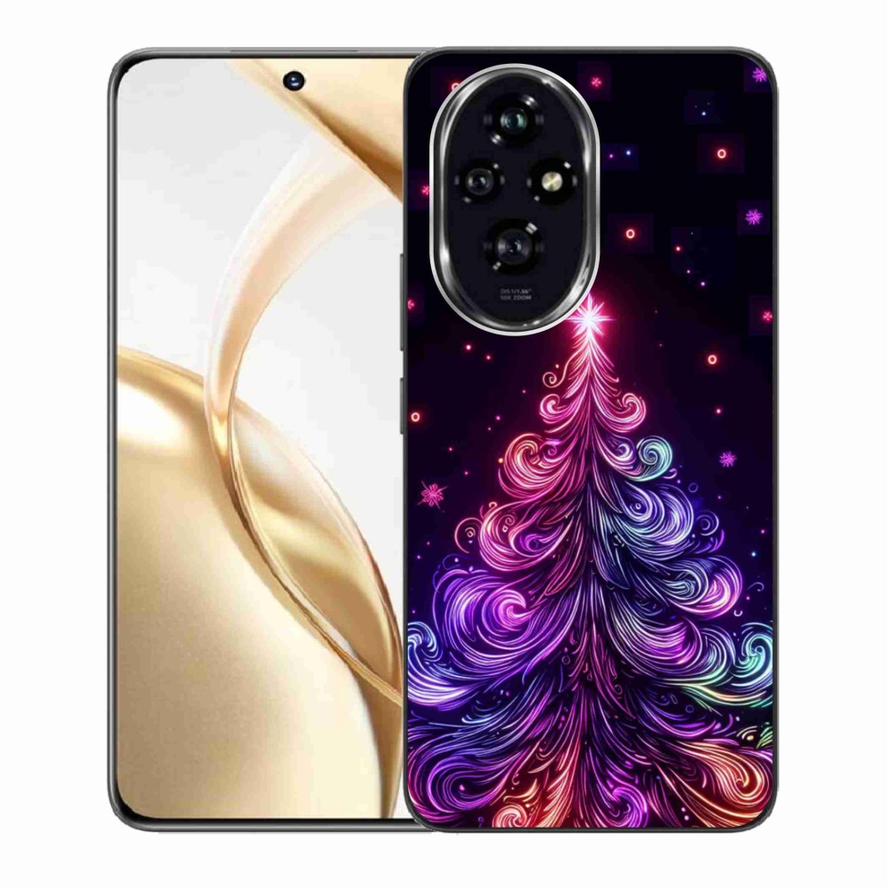 Gelový kryt mmCase na Honor 200 5G - neonový vánoční stromek 1