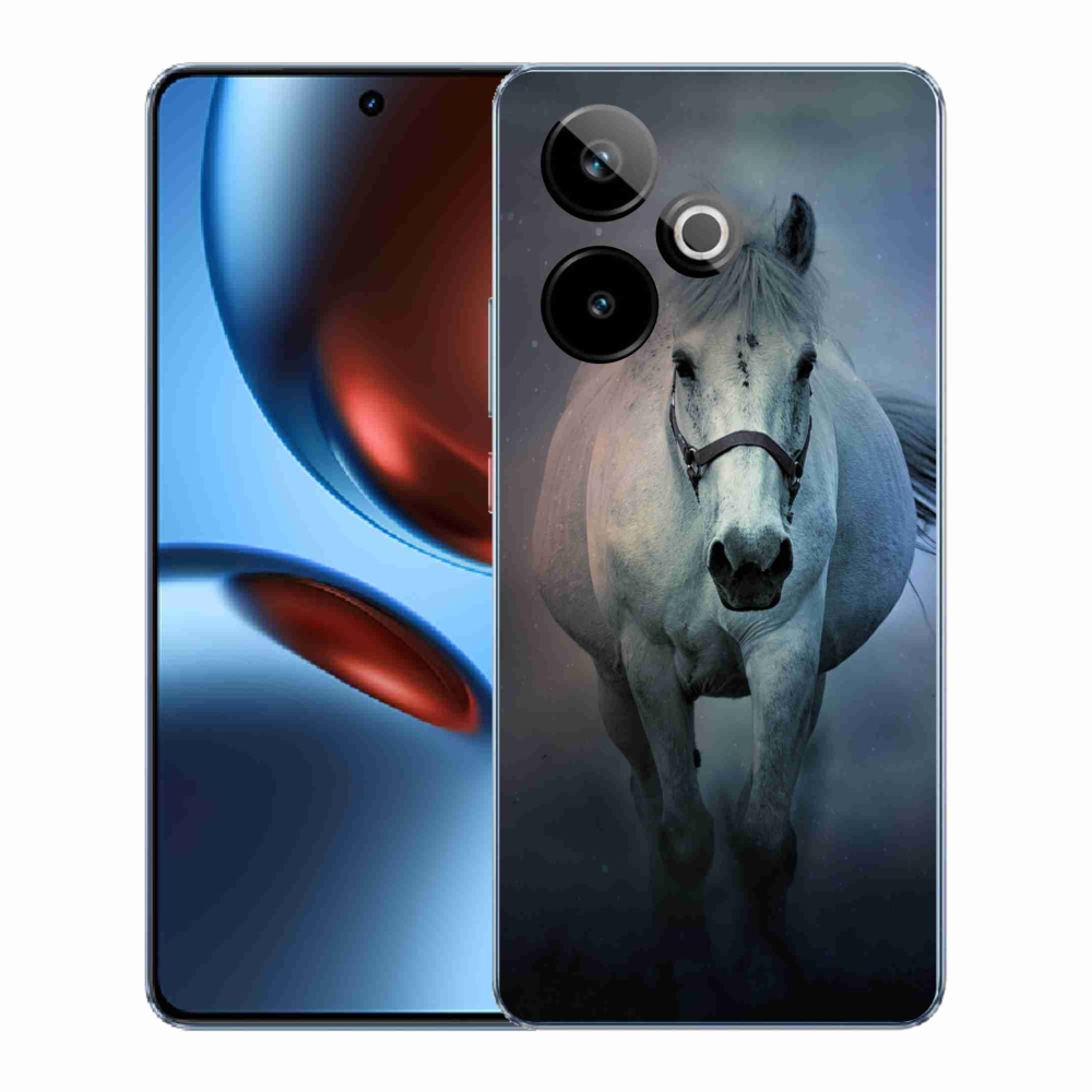 Gelový kryt mmCase na Realme GT 7 5G/GT 7T 5G - běžící bílý kůň