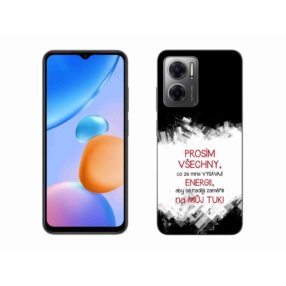 Gelový kryt mmCase na Xiaomi Redmi 10 5G - vtipný text 1 červený