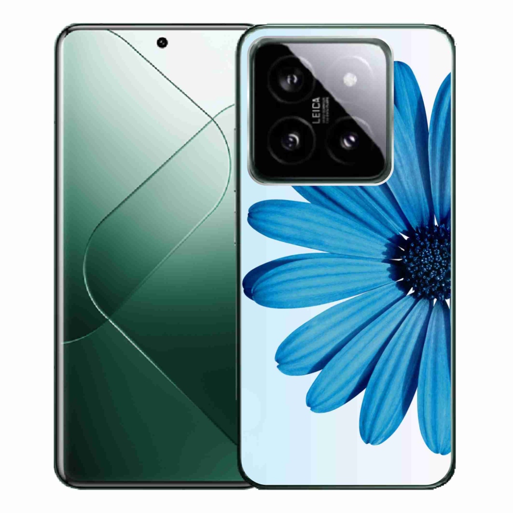 Gelový obal mmCase na Xiaomi 14 Pro - modrá kopretina