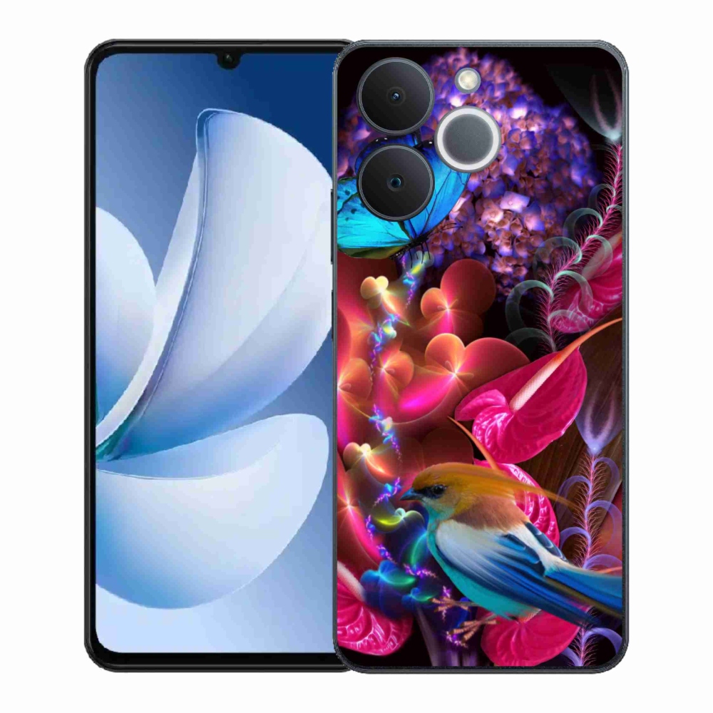 Gelový kryt mmCase na Realme Note 70T - barevné květiny