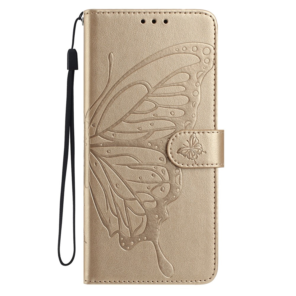 Floral Butterfly knížkové pouzdro na Xiaomi 15T Pro - zlaté