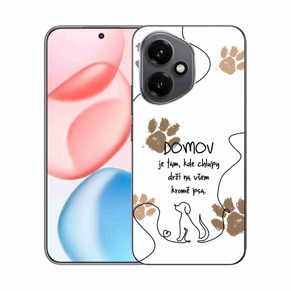 Gelový kryt mmCase na Honor 400 - psí motiv bílé pozadí