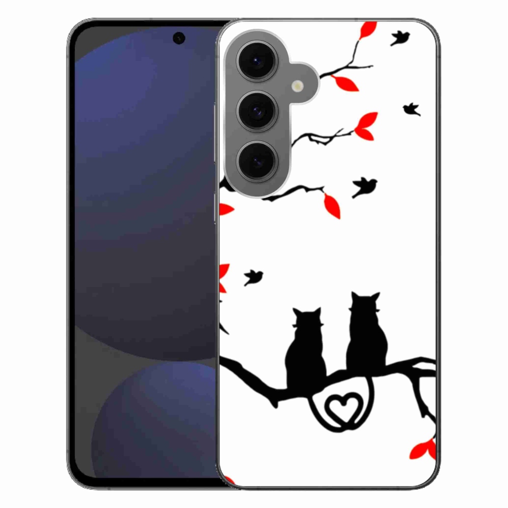 Gelový kryt mmCase na Samsung Galaxy S24 FE - kočičí láska