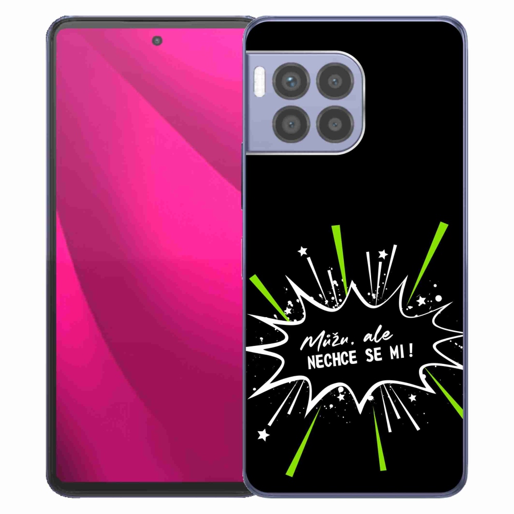 Gelový kryt mmCase na T-Mobile T Phone 2 Pro - vtipný text 11 černé pozadí
