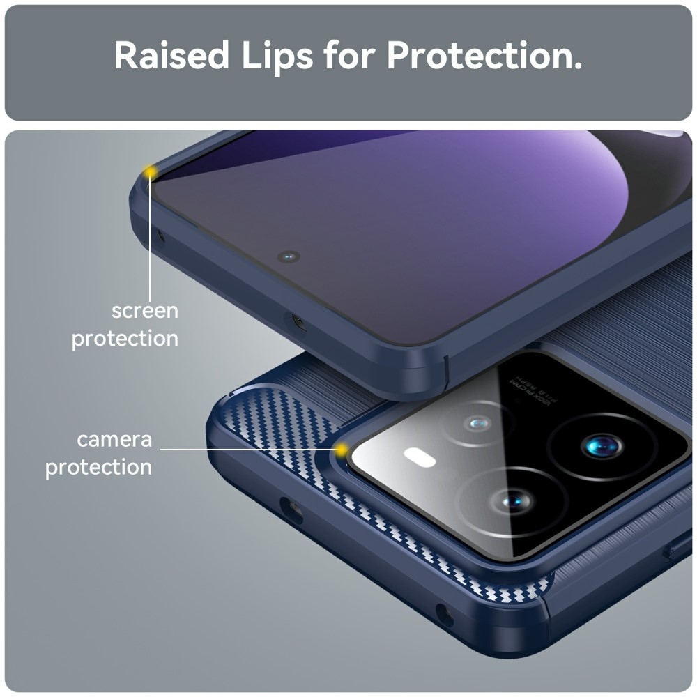 Carbon odolný gelový obal na Realme GT 7 Pro 5G - modrý