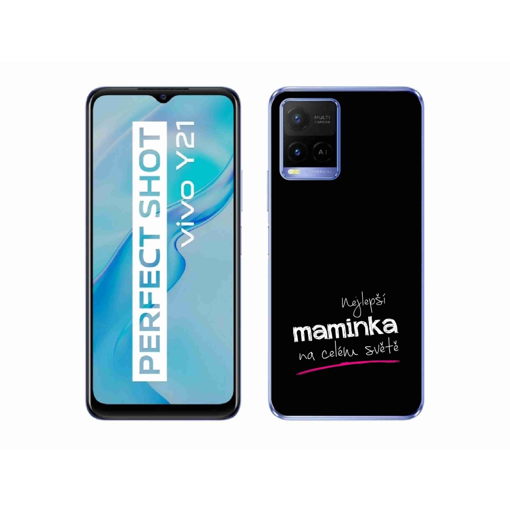 Gelový kryt mmCase na Vivo Y21/Y21s/Y33s - nejlepší maminka 4 černé pozadí