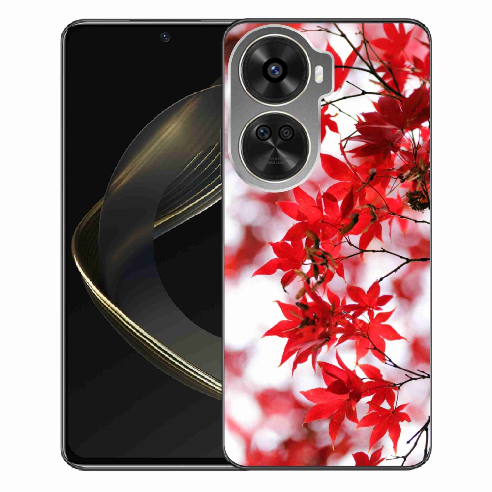 Gelový kryt mmCase na Huawei Nova 12 SE - červené listy