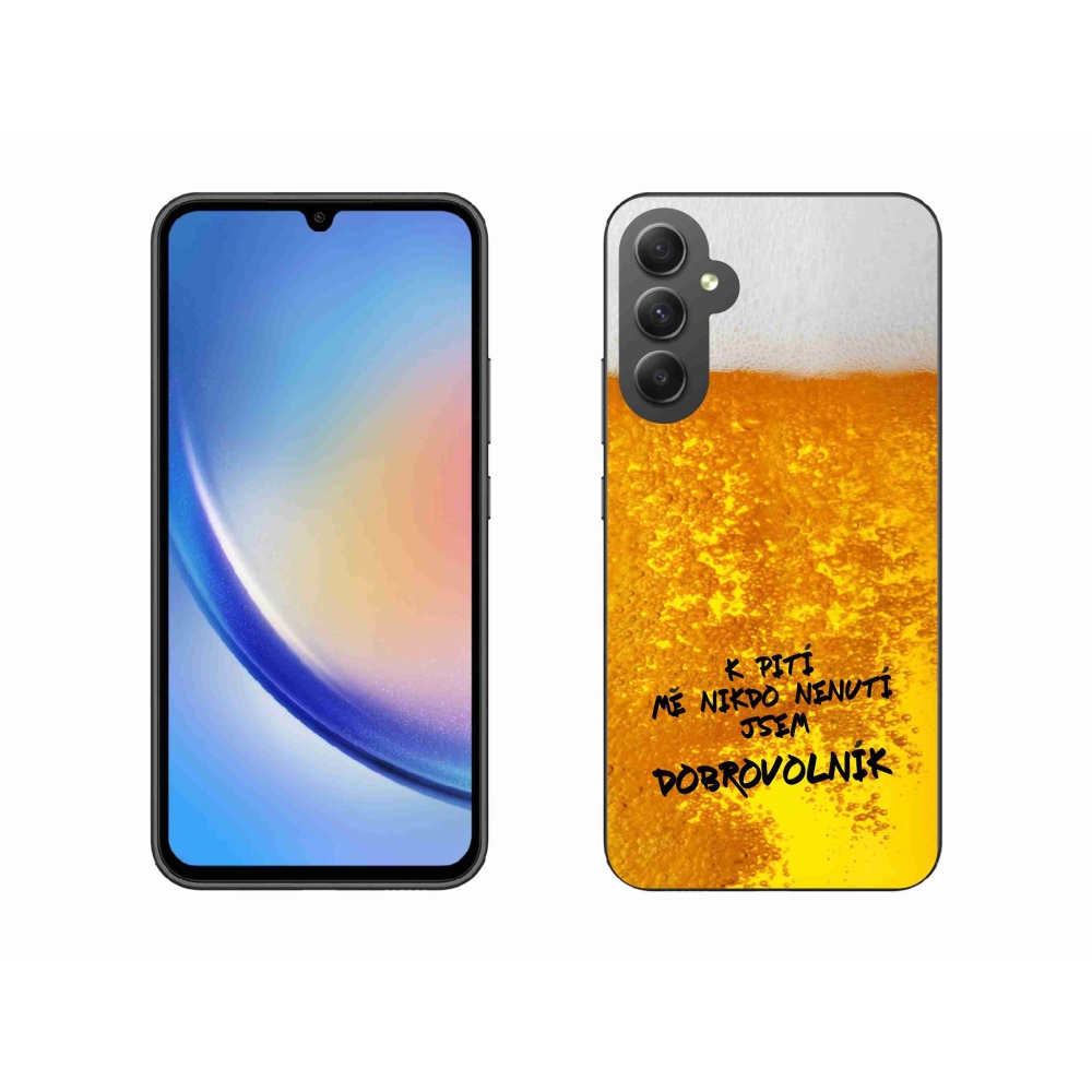 Gelový kryt mmCase na Samsung Galaxy A34 5G - pivní motiv 4