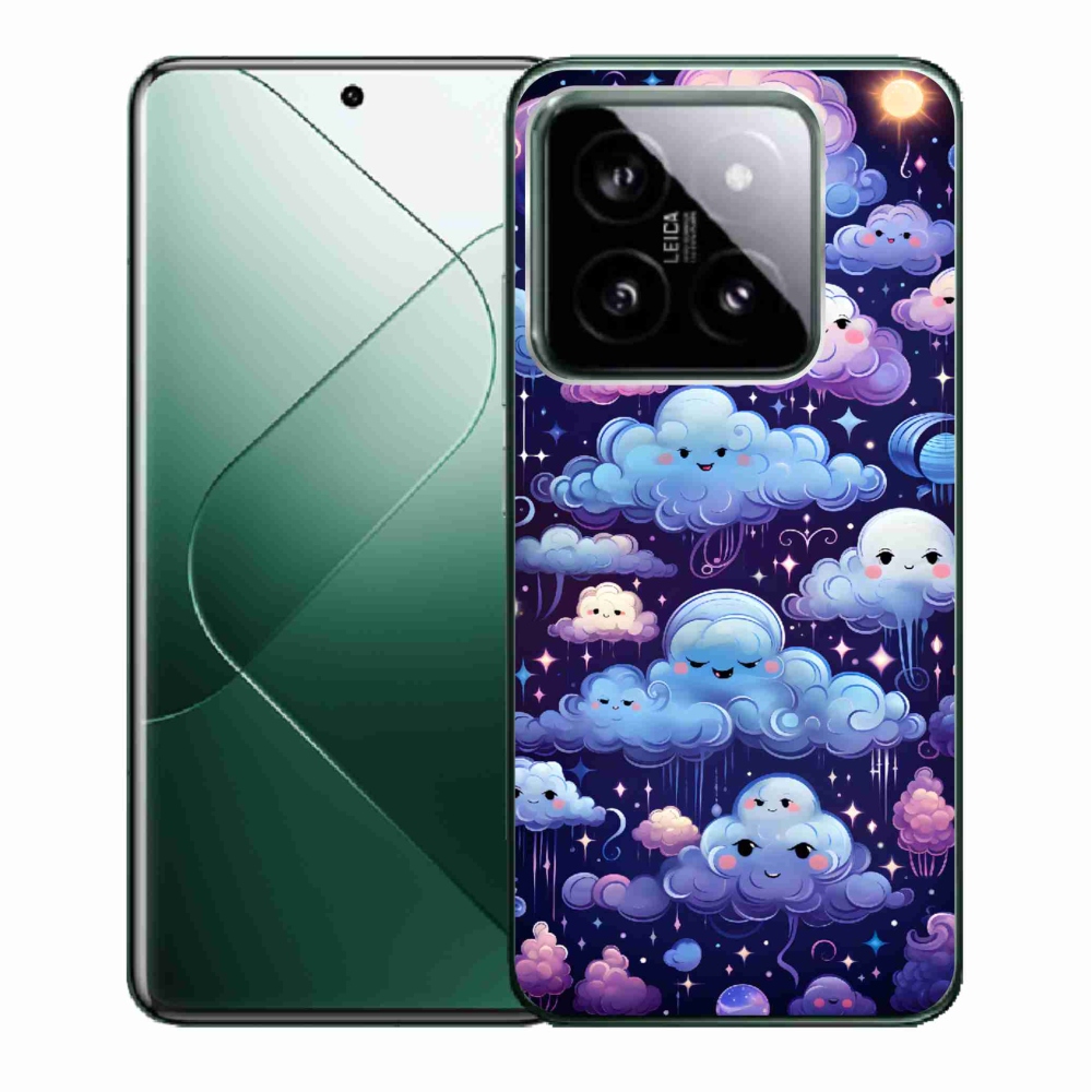 Gelový kryt mmCase na Xiaomi 14 - mráčky