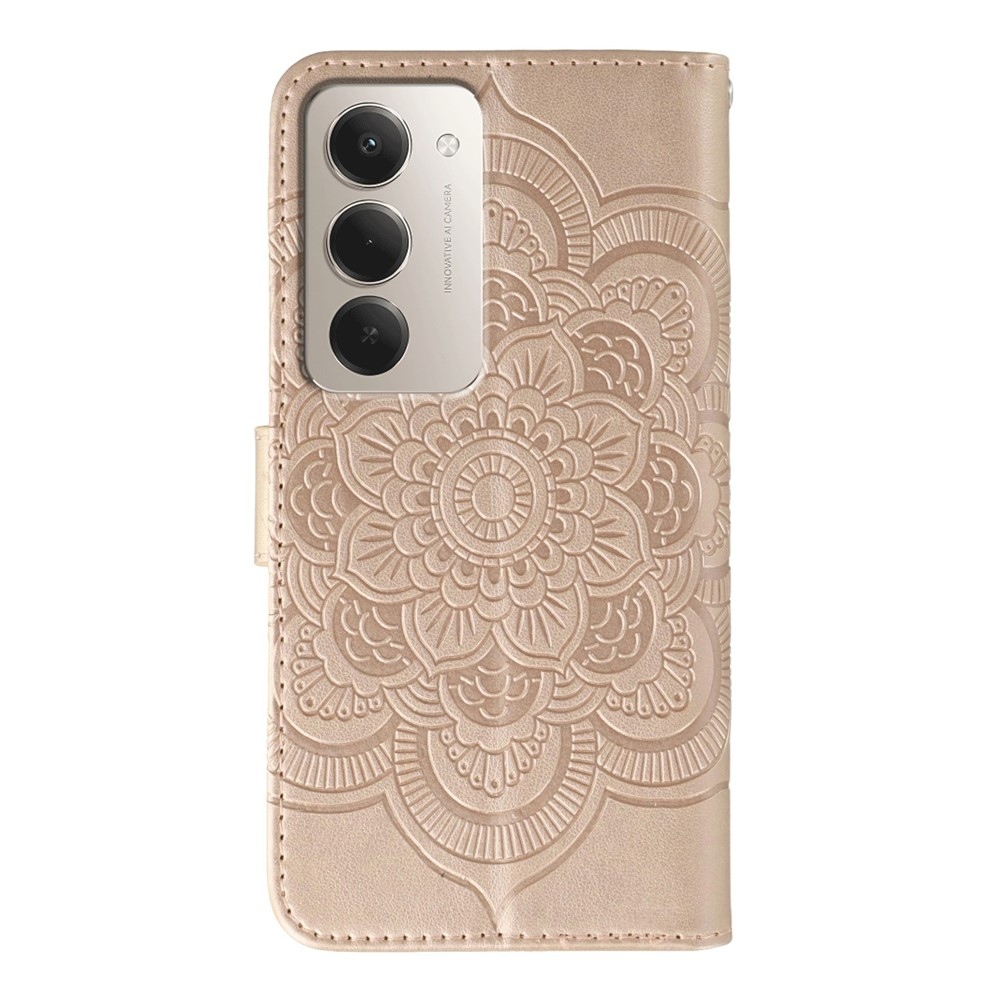 Mandala knížkové pouzdro na Xiaomi Redmi 15 5G - růžovozlaté