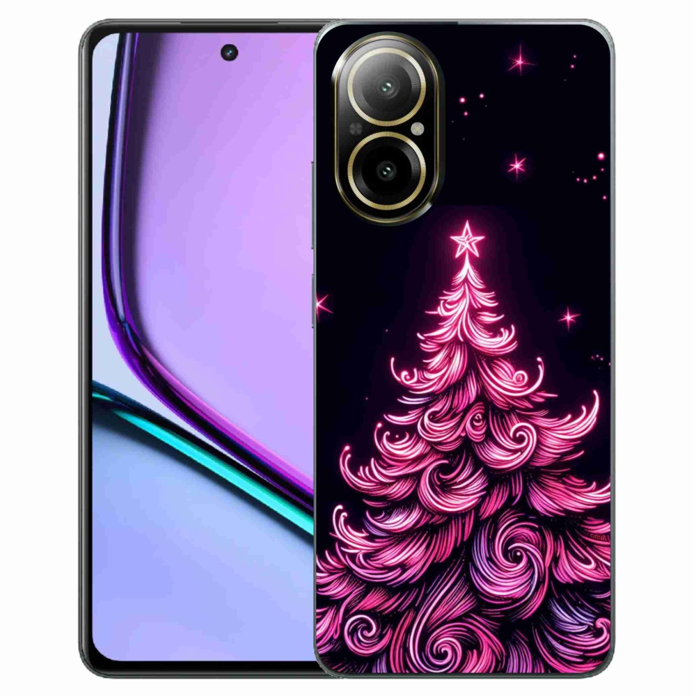 Gelový kryt mmCase na Realme C67 - neonový vánoční stromek 2
