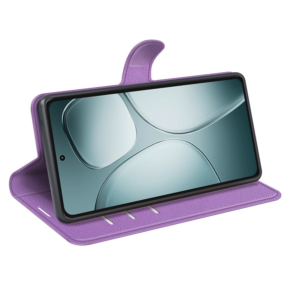Litchi knížkové pouzdro na Xiaomi 14T - fialové