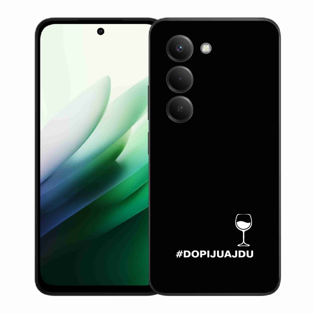 Gelový kryt mmCase na Xiaomi Redmi 15 5G (169mm) - vinný motiv černé pozadí