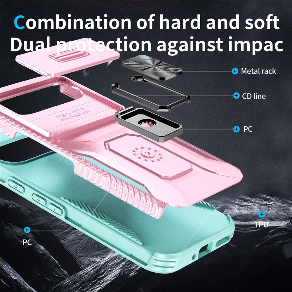 Lids odolný kryt na Google Pixel 10 Pro/9 Pro/9 - růžový/modrozelený