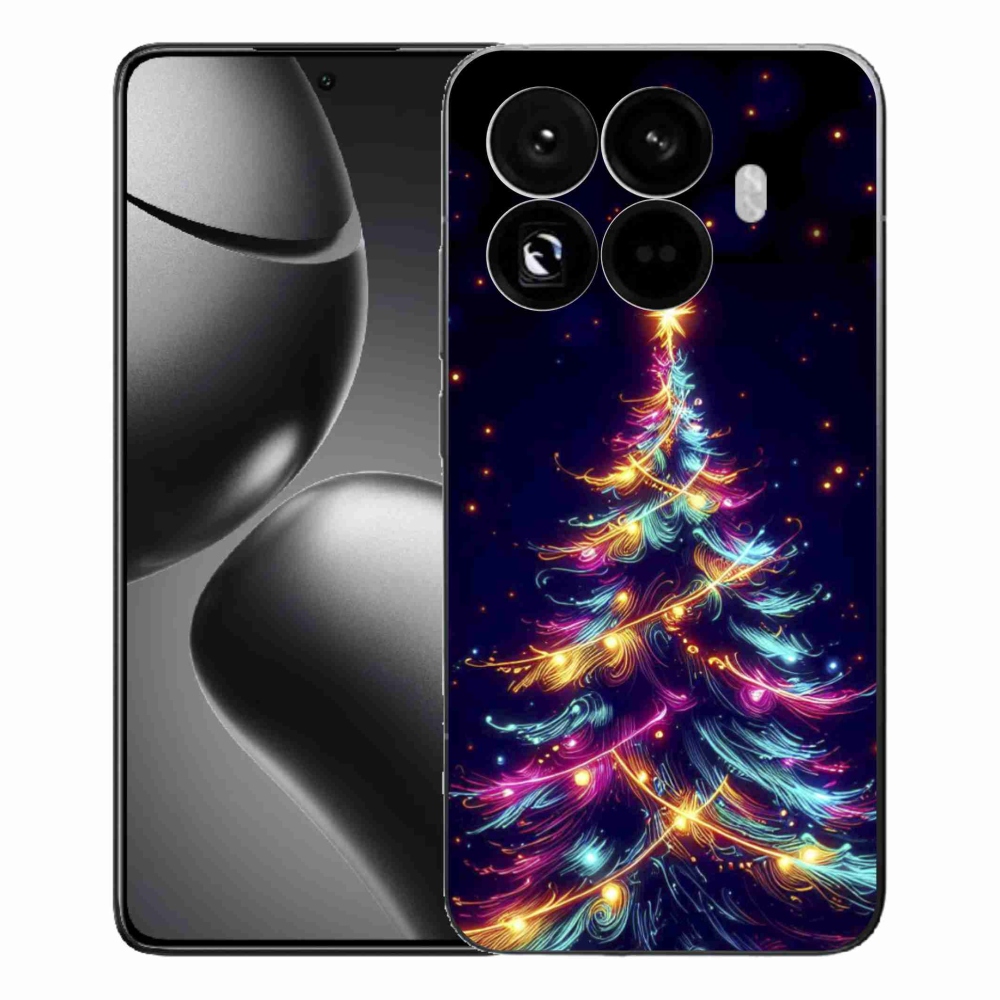 Gelový kryt mmCase na Xiaomi 15T Pro - neonový vánoční stromek