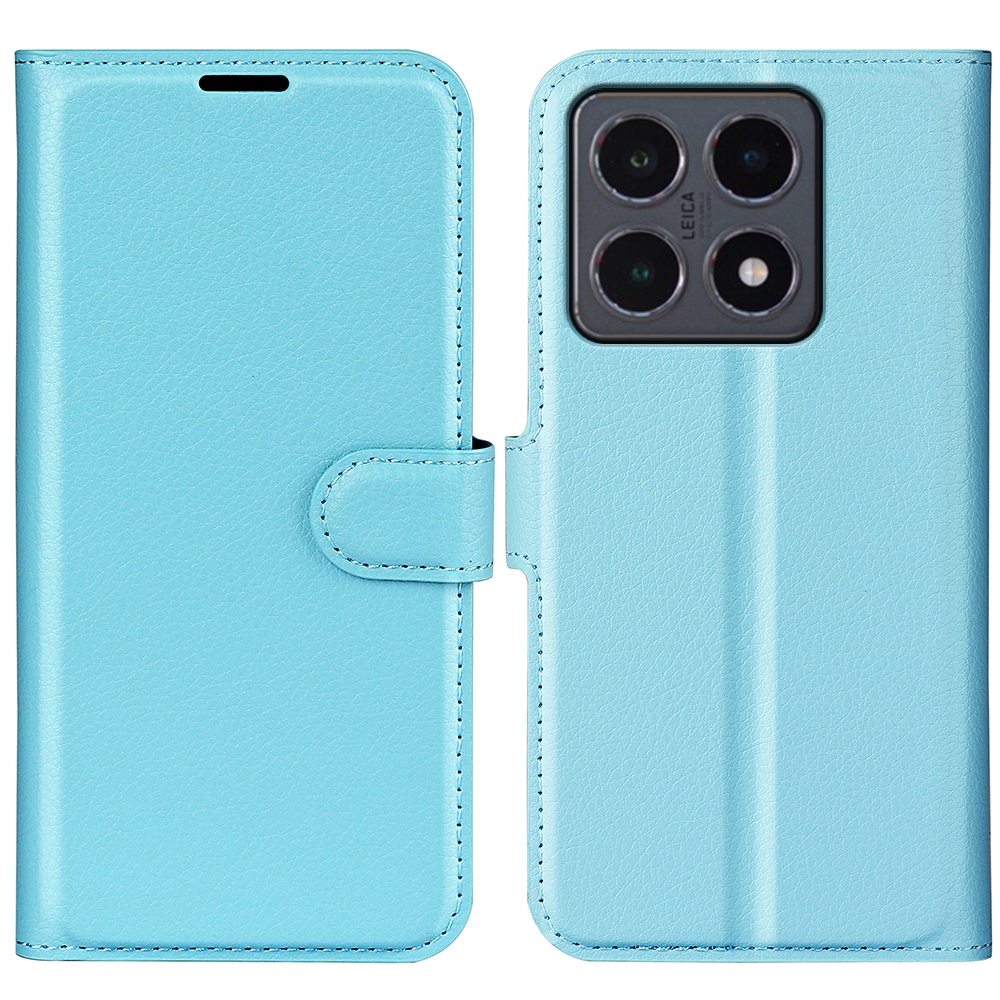 Litchi knížkové pouzdro na Xiaomi 15T - modré