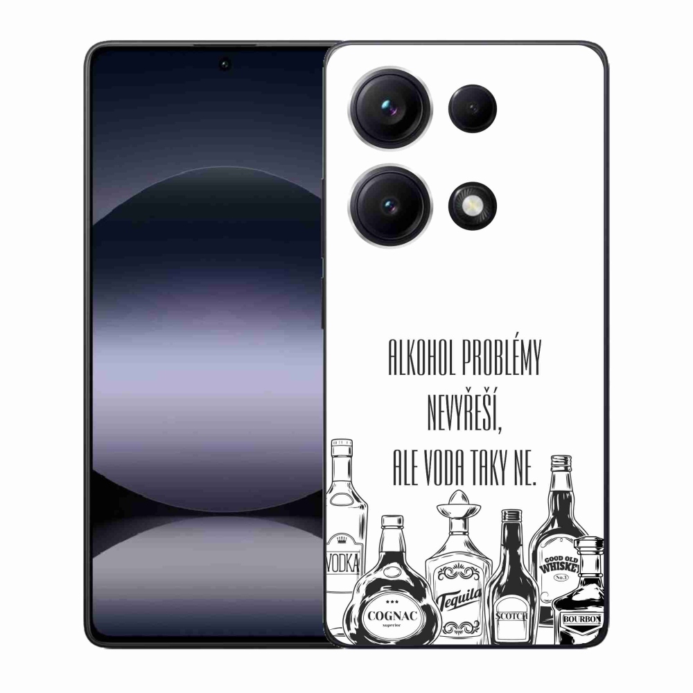 Gelový kryt mmCase na Xiaomi Redmi Note 14S - vtipný text bílé pozadí