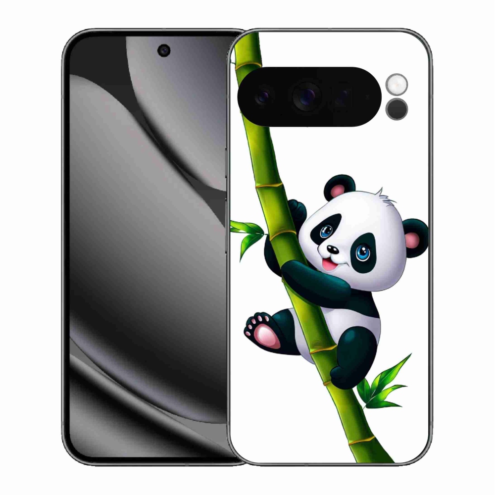 Gelový kryt mmCase na Google Pixel 10 Pro XL - panda na bambusu