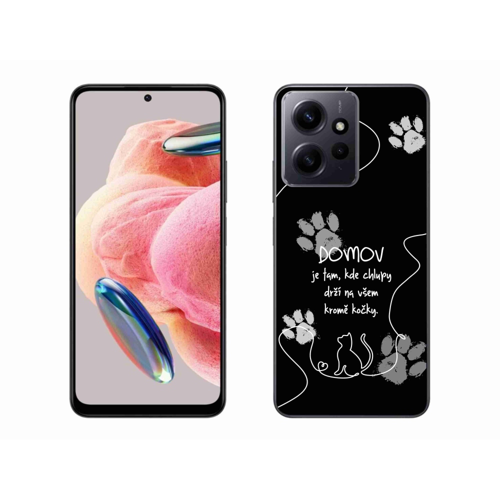 Gelový kryt mmCase na Xiaomi Redmi Note 12 4G - kočičí motiv černé pozadí