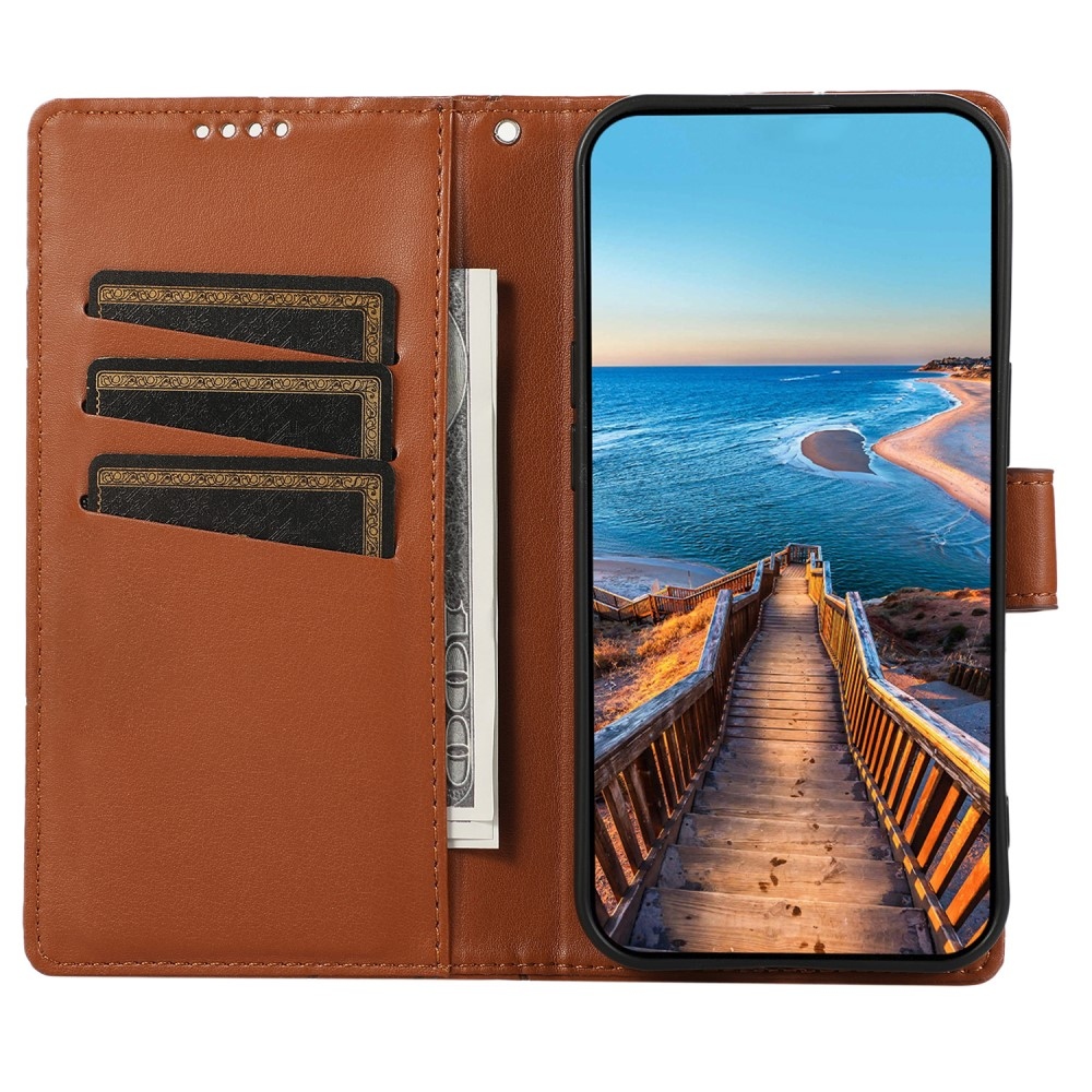 Line knížkové pouzdro na Realme 12 5G/12x 5G - hnědé