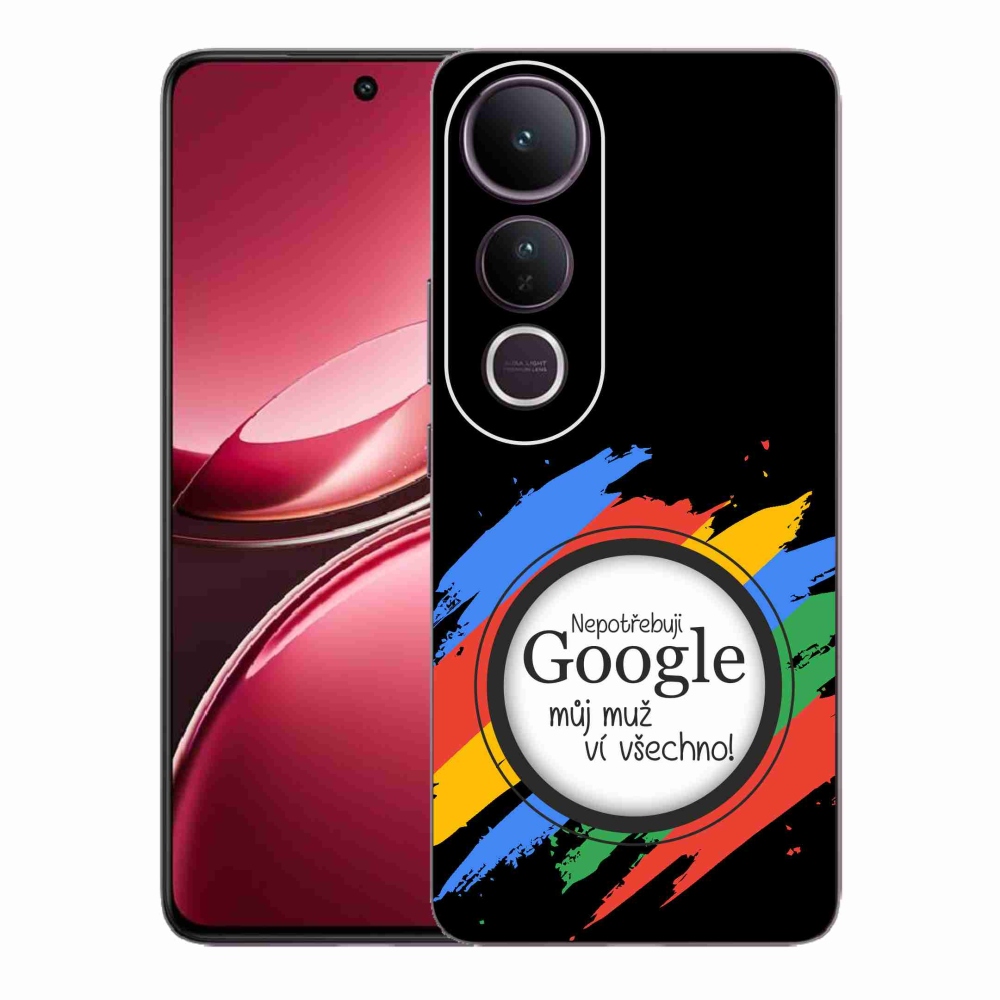 Gelový kryt mmCase na Vivo V50 Lite 4G/5G - muž ví všechno černé pozadí