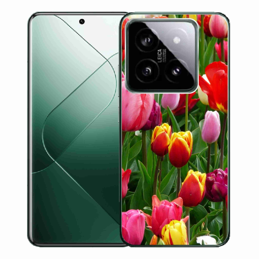 Gelový kryt mmCase na Xiaomi 14 Pro - tulipány