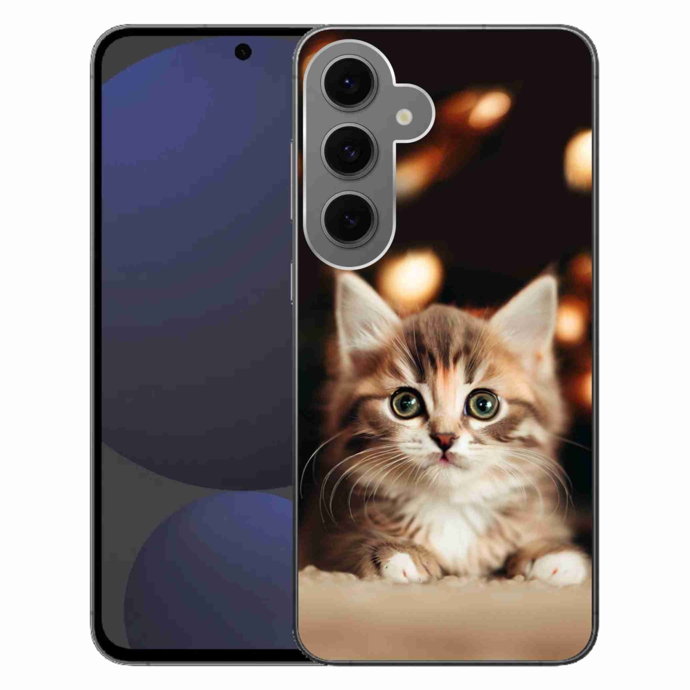 Gelový kryt mmCase na Samsung Galaxy S24 FE - roztomilé kotě 2