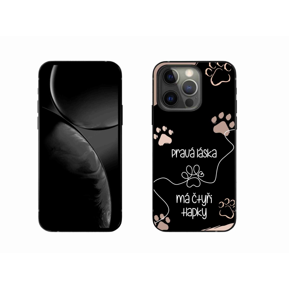Gelový kryt mmCase na iPhone 13 Pro 6.1 - psí motiv 1 černé pozadí